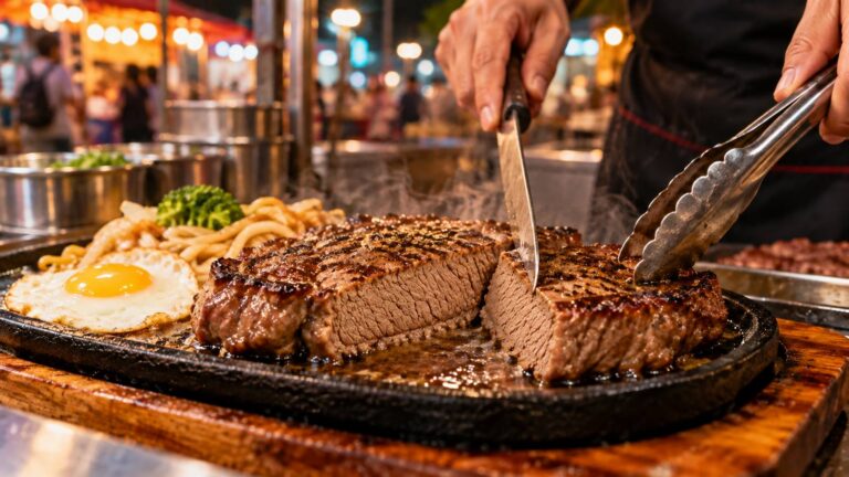 夜市牛排吃完狂拉？重組肉細菌可能藏進肉排中心，七分熟還敢照點嗎？