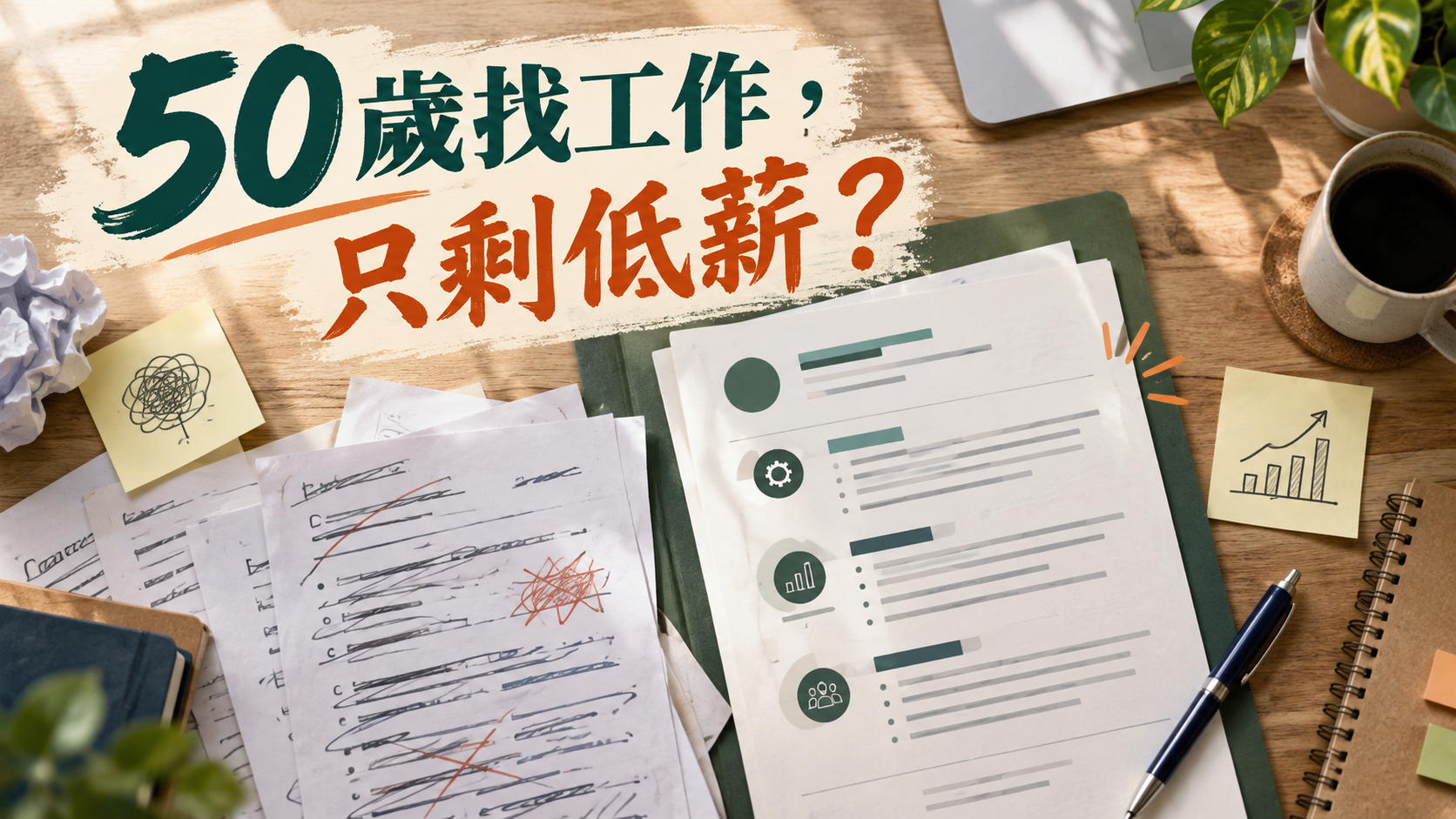 50歲找工作只能做低薪工？履歷投到心累，問題到底卡在哪裡？