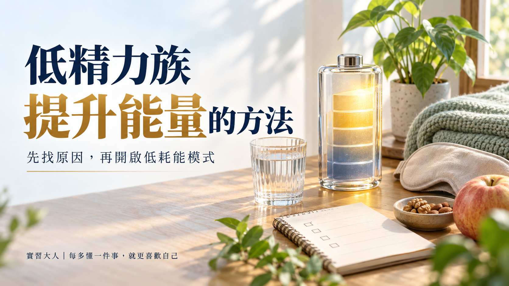 低精力族提升能量的方法：先找原因，再開啟低耗能模式