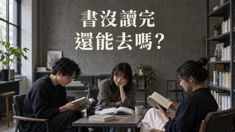 朋友讀書會，書沒看完還能去嗎？想見大家，卻怕一坐下就輪到自己交心得