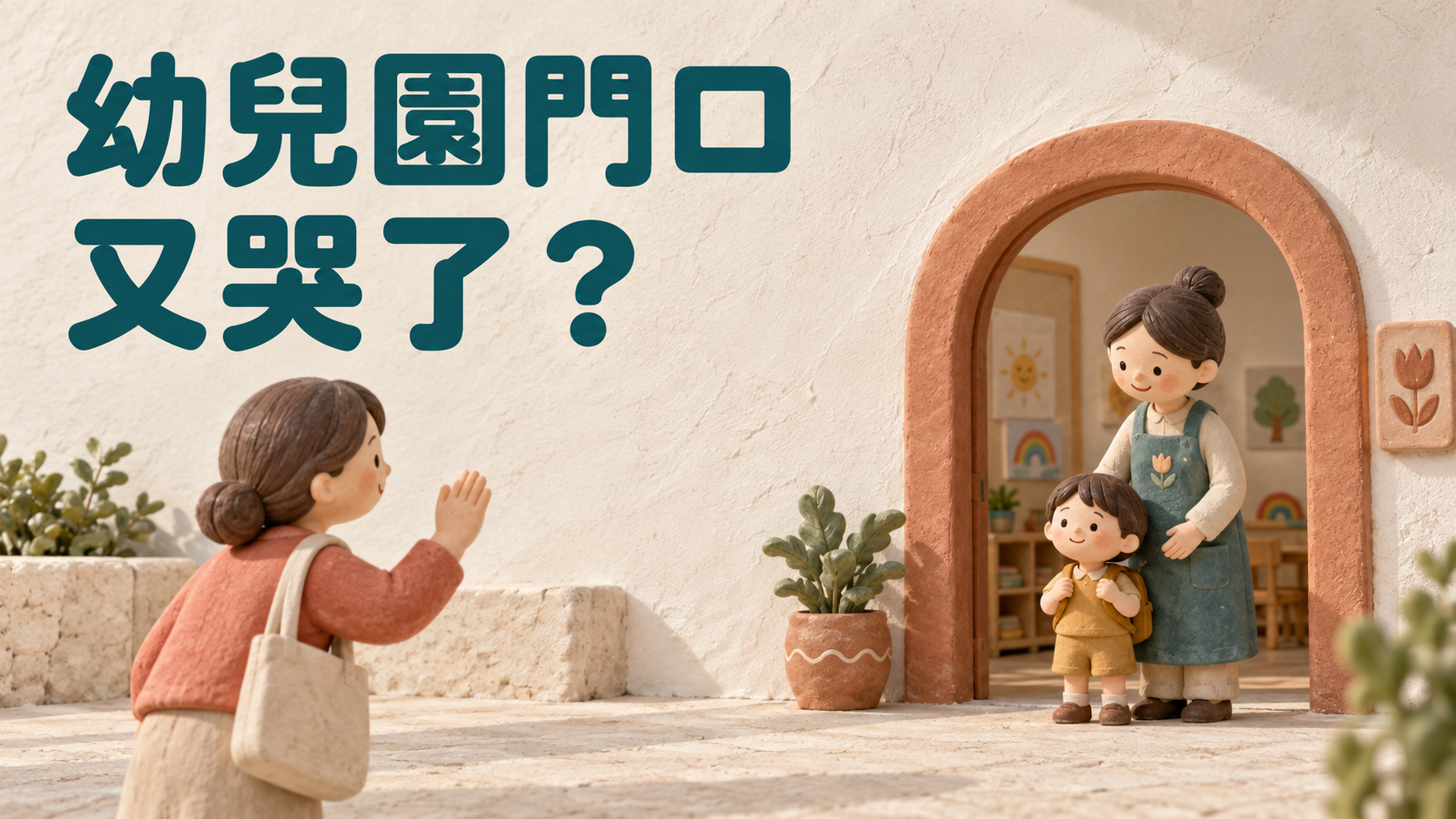 孩子到幼兒園就哭，爸媽該陪到不哭嗎？每天卡在門口，怎麼說再見才走得開？