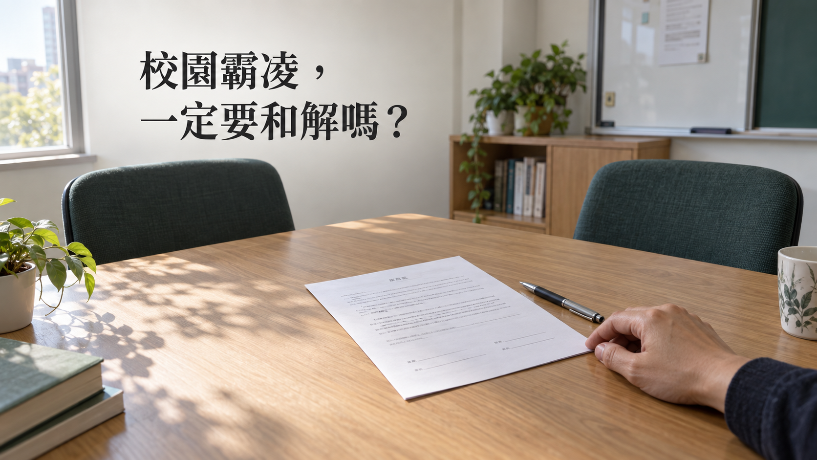 校園霸凌一定要和解嗎？學校叫家長「先談談」時別急著答應