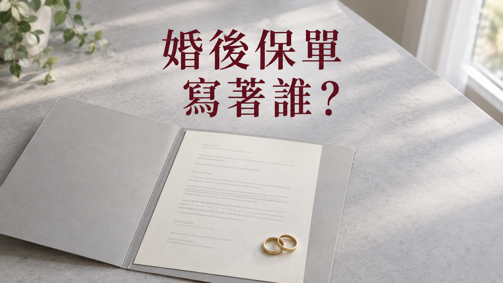 結婚後，壽險受益人會自動變配偶嗎？保單收在抽屜，名字可能還停在以前