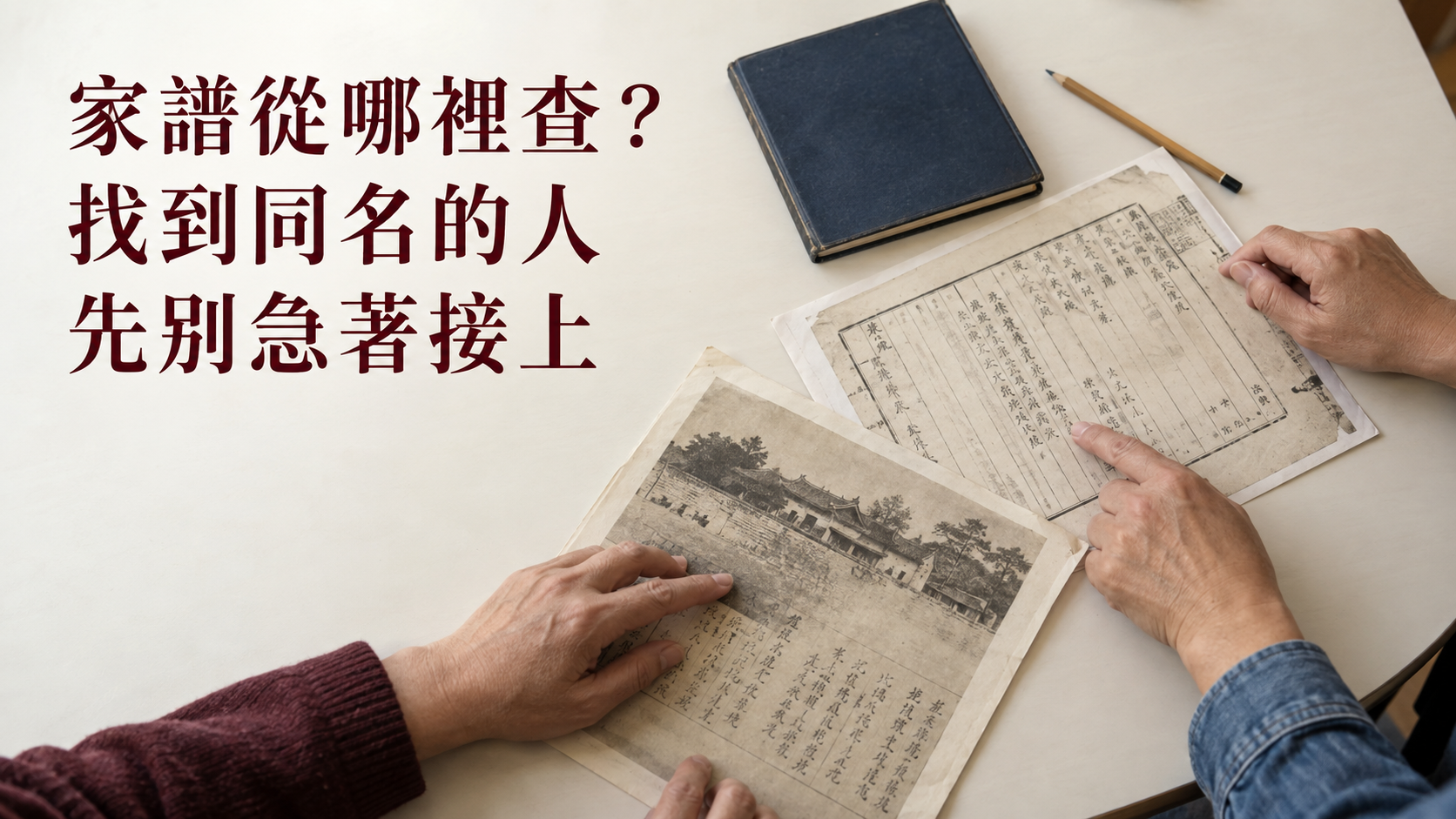 家譜從哪裡查？姊姊找到一個同名的人，先別急著把他接成阿公的爸爸