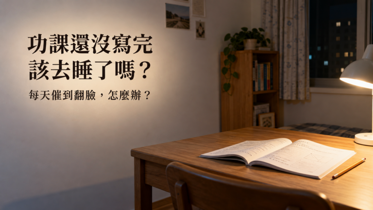 孩子寫功課拖到睡前，該讓他寫完還是去睡？每天催到翻臉，父母還能怎麼辦？