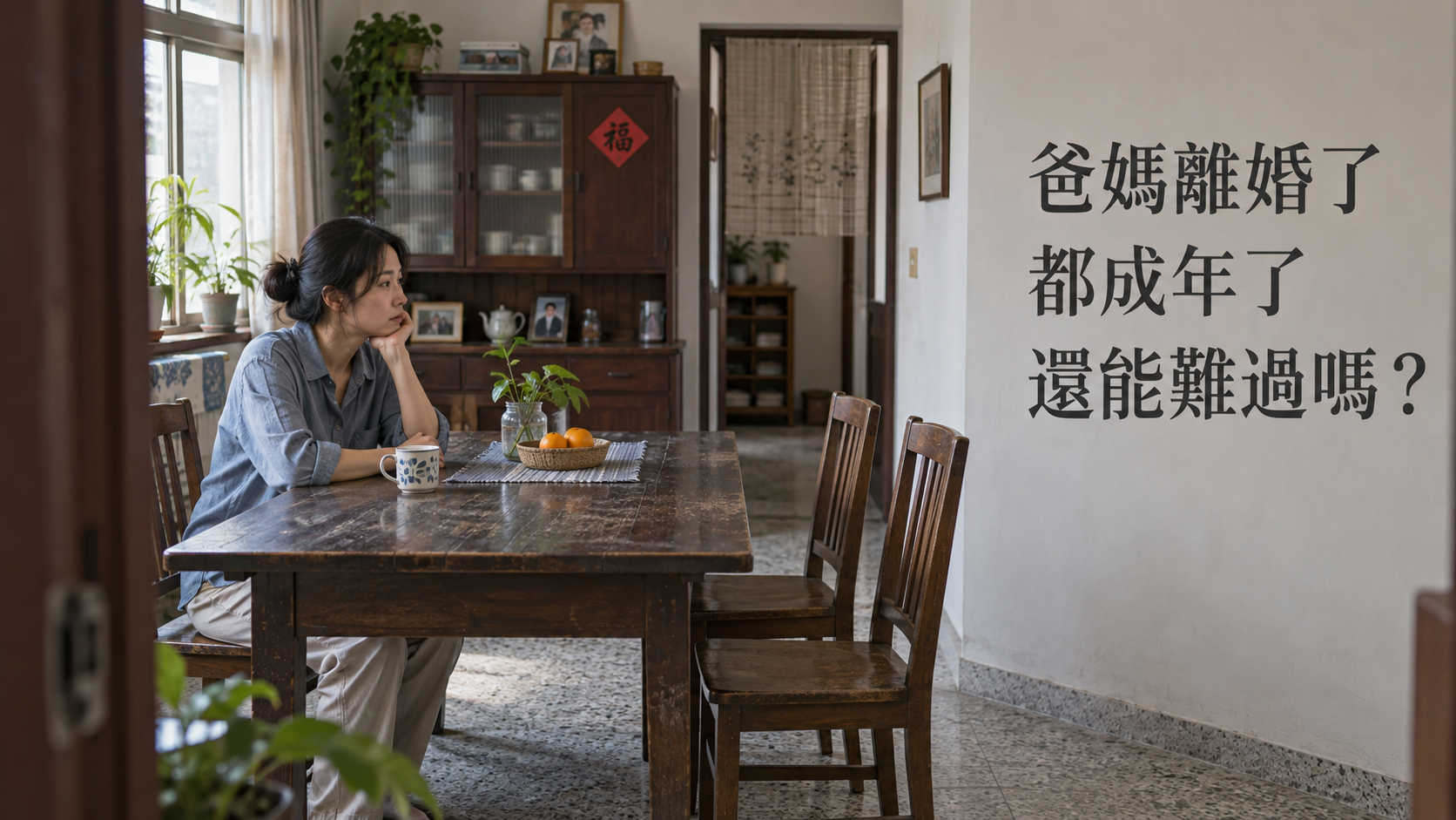 都成年了，爸媽離婚還能難過嗎？他們說「你不用管」，回家卻再也不是原來的樣子