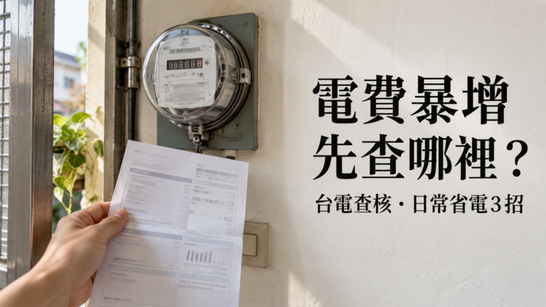 電費暴增怎麼辦？從6千跳到1萬8，向台電查什麼？日常省電3招