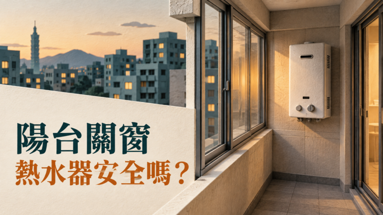 換季隱形殺手！天冷把陽台窗關起來，熱水器還能照常用嗎？小心一氧化碳中毒
