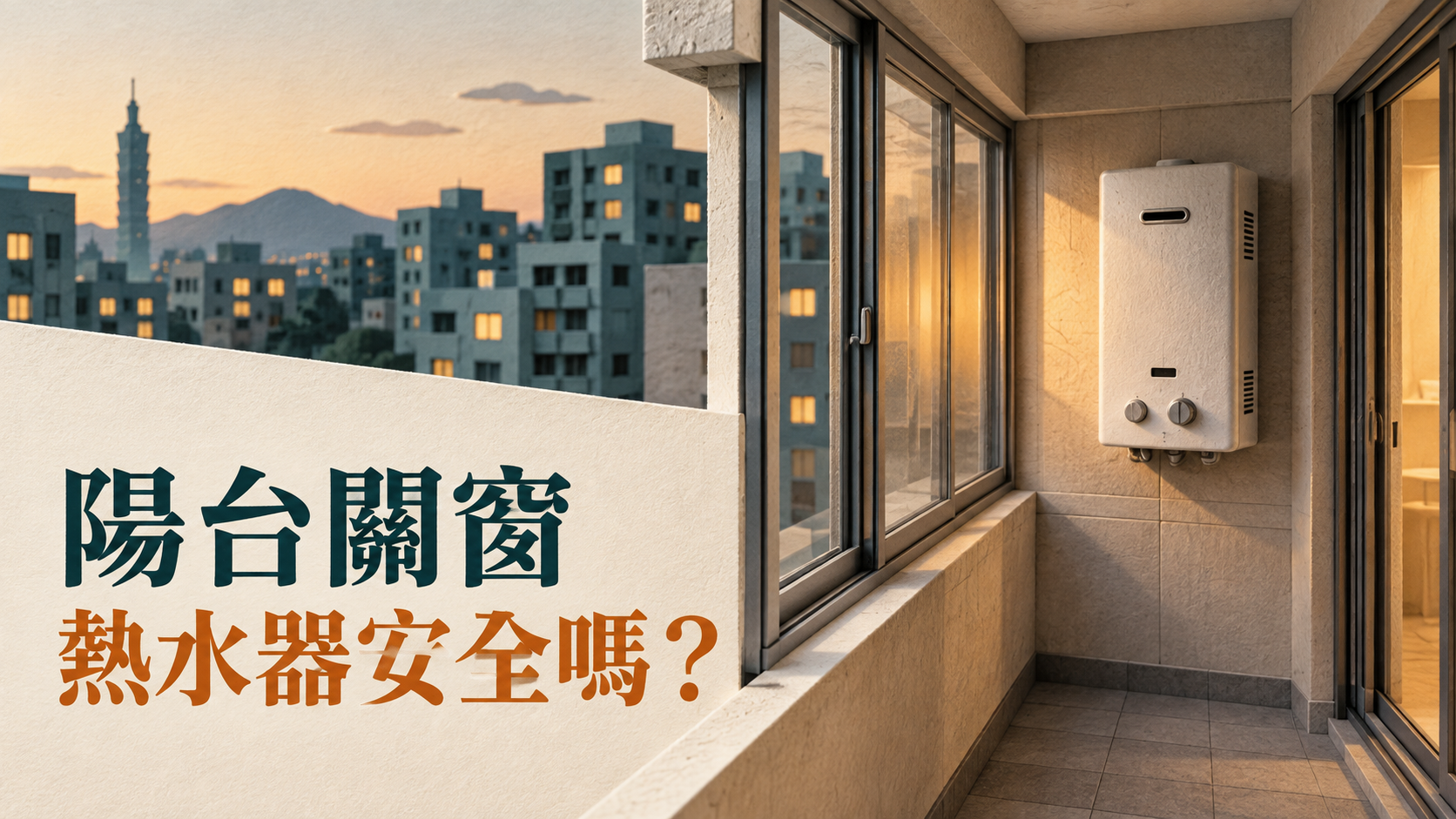 換季隱形殺手！天冷把陽台窗關起來，熱水器還能照常用嗎？小心一氧化碳中毒