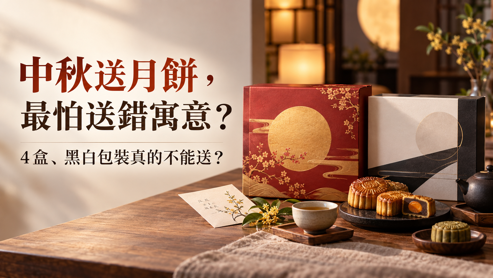 中秋送月餅，最怕送錯寓意？「4盒、黑白包裝」到底能不能送