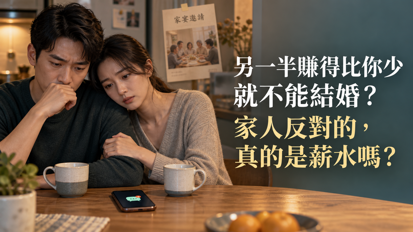 另一半賺得比你少就不能結婚？家人反對的，真的是薪水嗎？