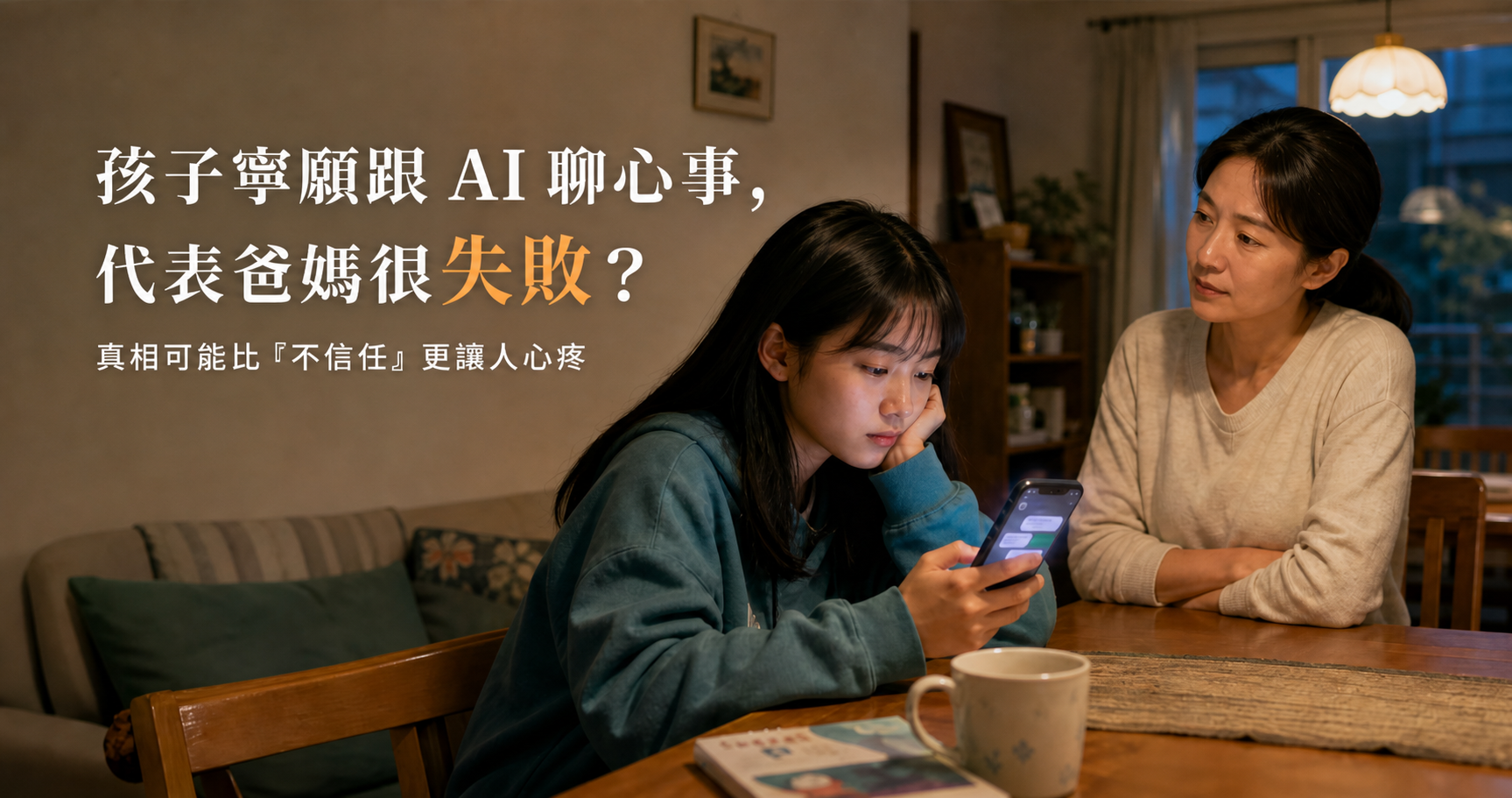 孩子寧願跟 AI 聊心事，代表爸媽很失敗？真相可能比『不信任』更讓人心疼