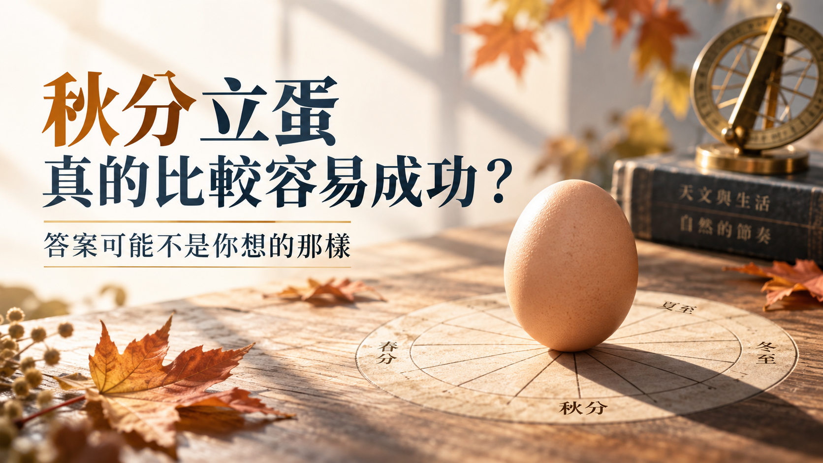 秋分立蛋真的比較容易成功？答案可能不是你想的那樣
