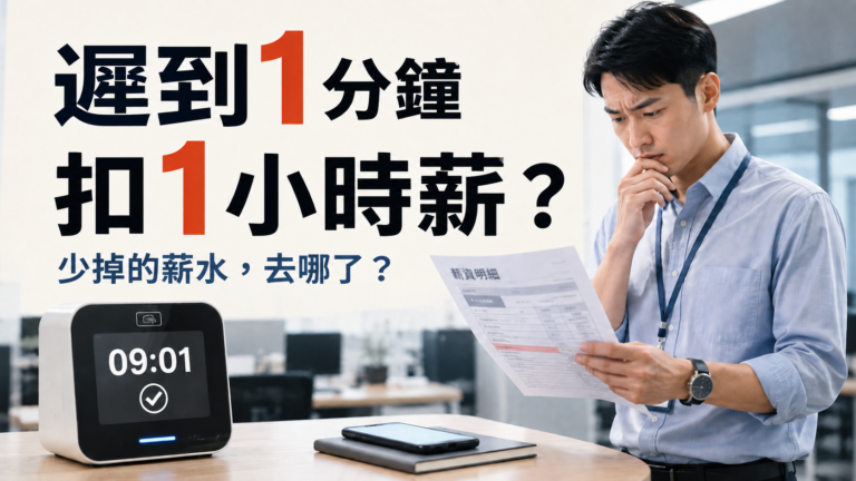 遲到1分鐘，人資叫她請1小時事假：少掉的薪水，到底去了哪裡？