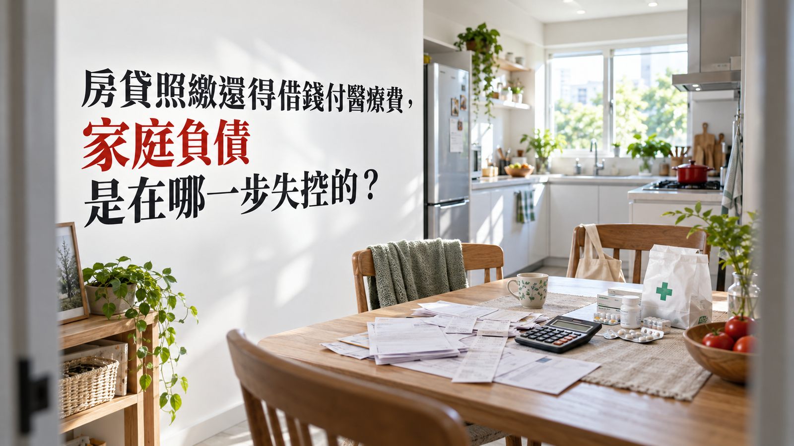 房貸照繳還得借錢付醫療費，家庭負債是在哪一步失控的？