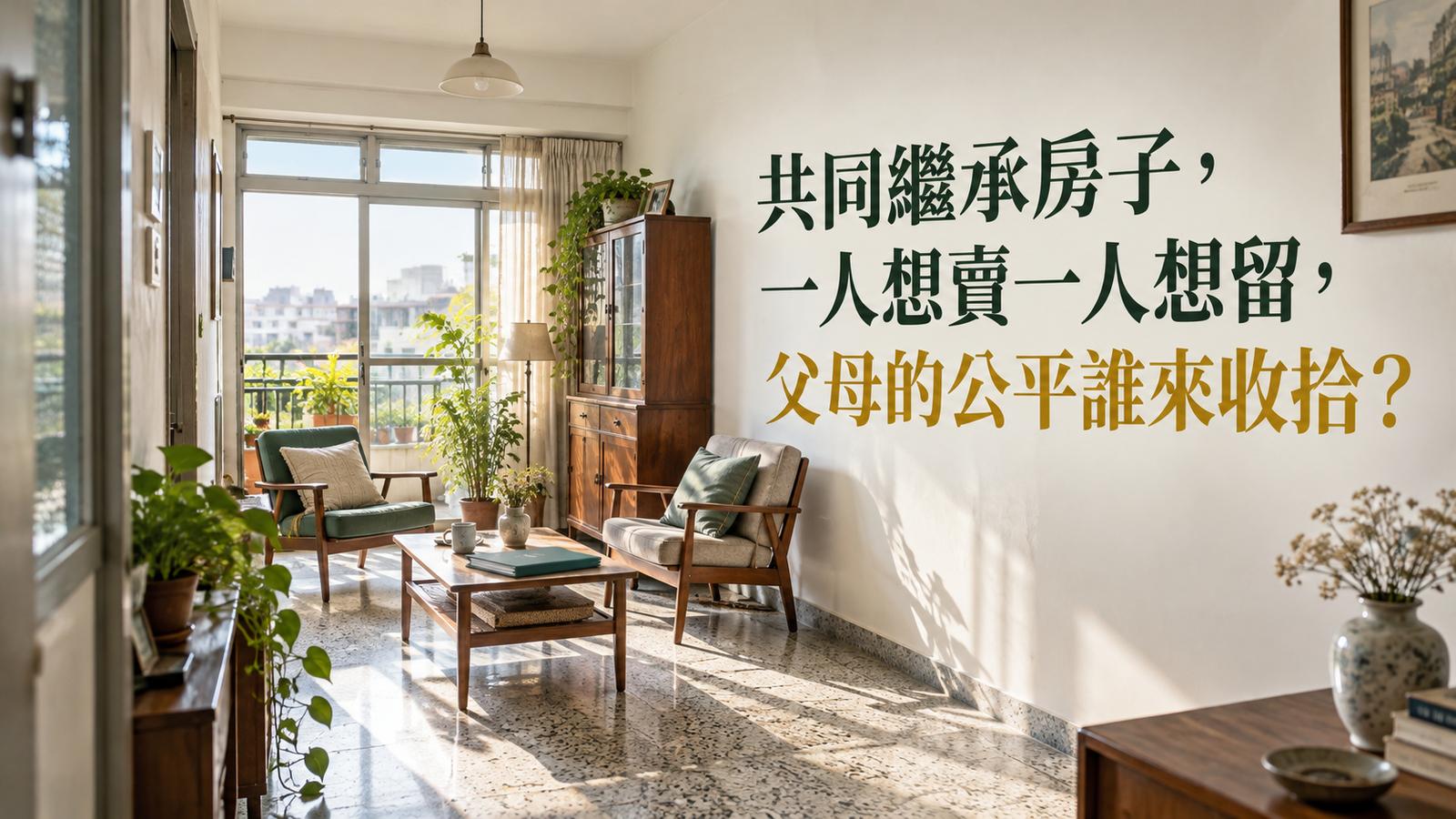 共同繼承房子，一人想賣一人想留，父母的公平誰來收拾？