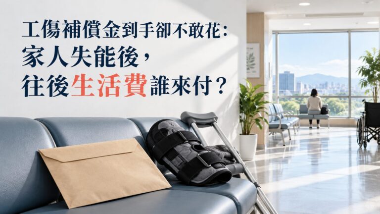工傷補償金到手卻不敢花：家人失能後，往後生活費誰來付？