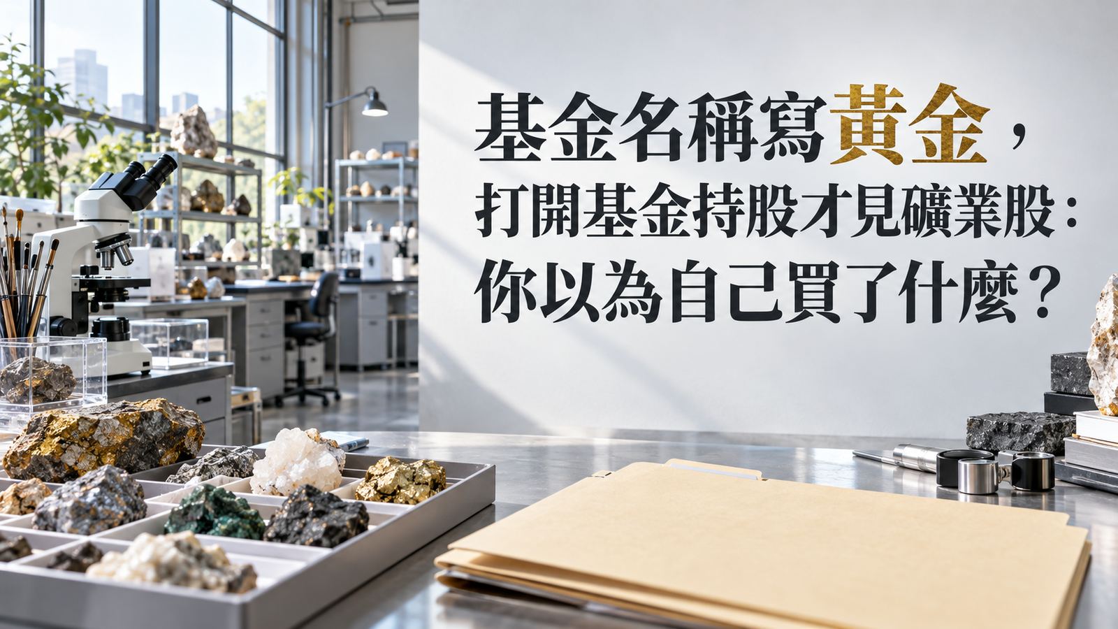 基金名稱寫黃金，打開基金持股才見礦業股：你以為自己買了什麼？