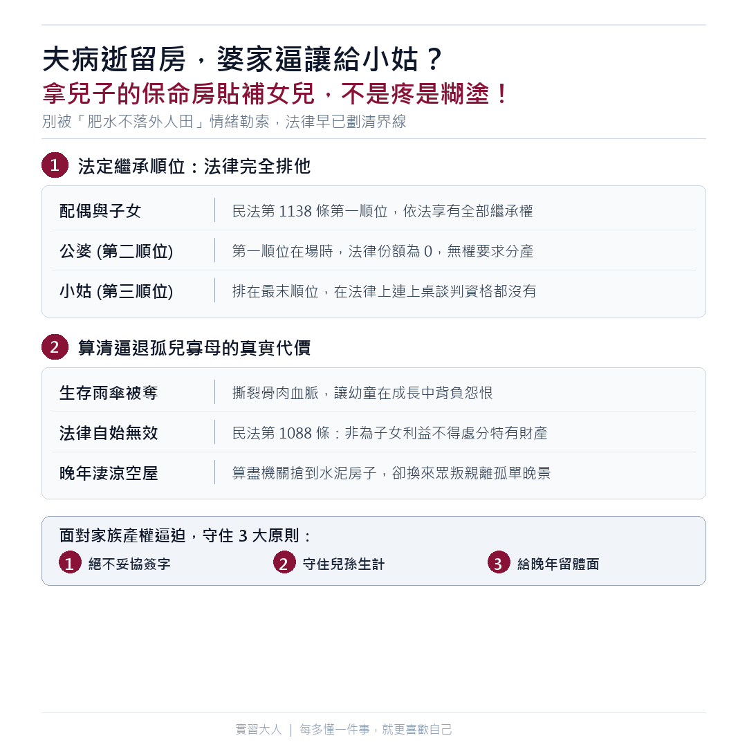 家族產權傳承與繼承順位：傳統私下要求 vs 現代法理對照圖