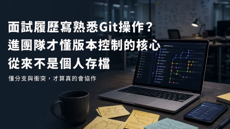 面試履歷寫熟悉Git操作？拯救菜鳥開發，進團隊才懂版本控制的核心4協作習慣