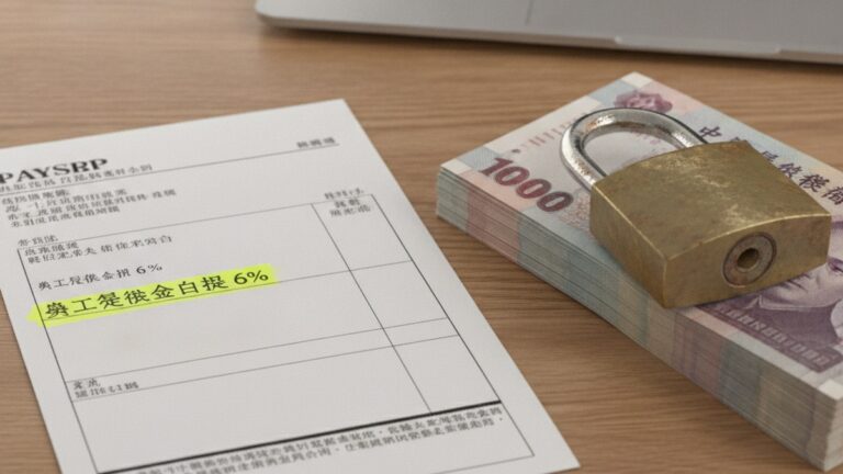 勞退自提6趴真能多賺退休金？節稅省幾千塊真相曝，小心資金卡死30年反被通膨吃光
