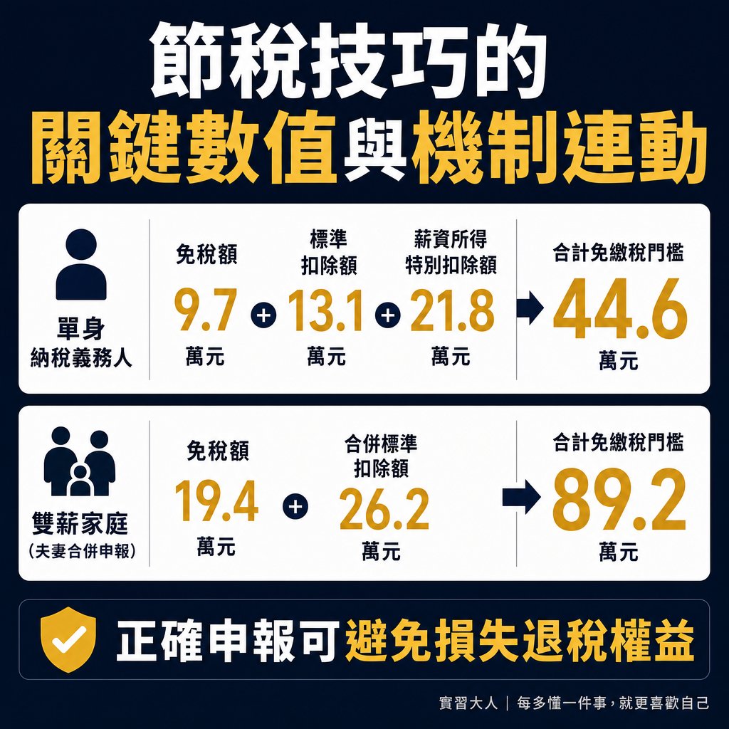 節稅技巧的關鍵數值門檻與機制連動