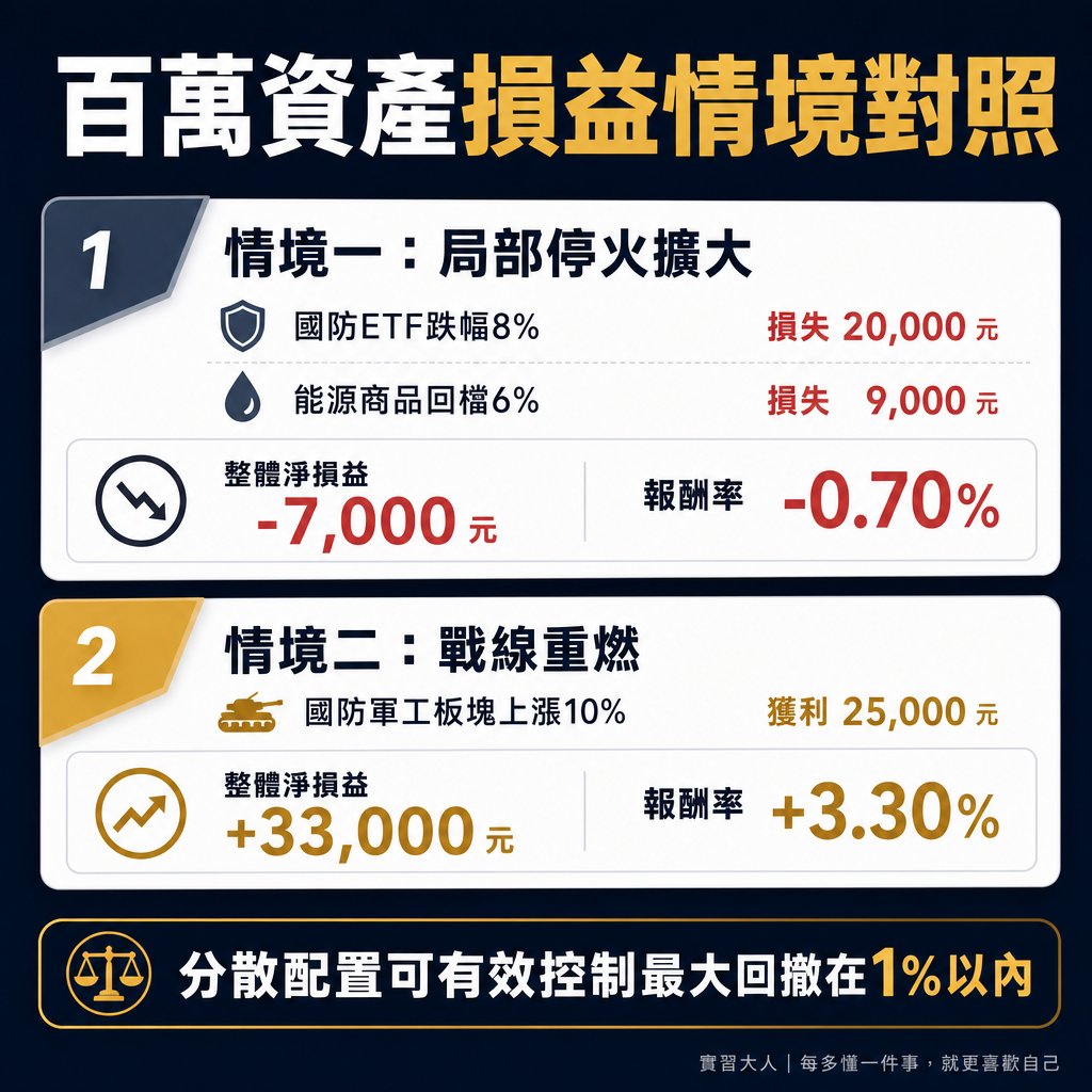 多情境實測損益對照