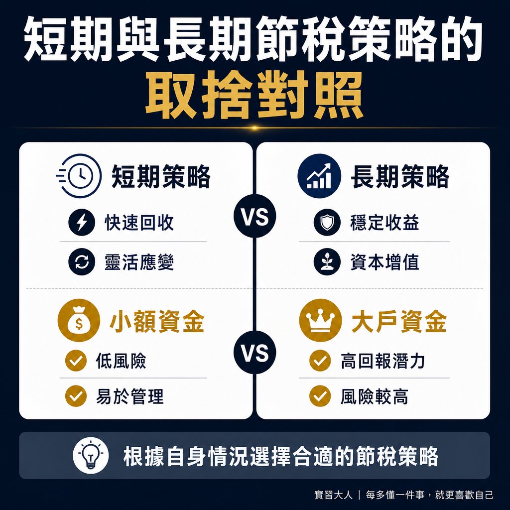 短期與長期節稅策略的取捨對照