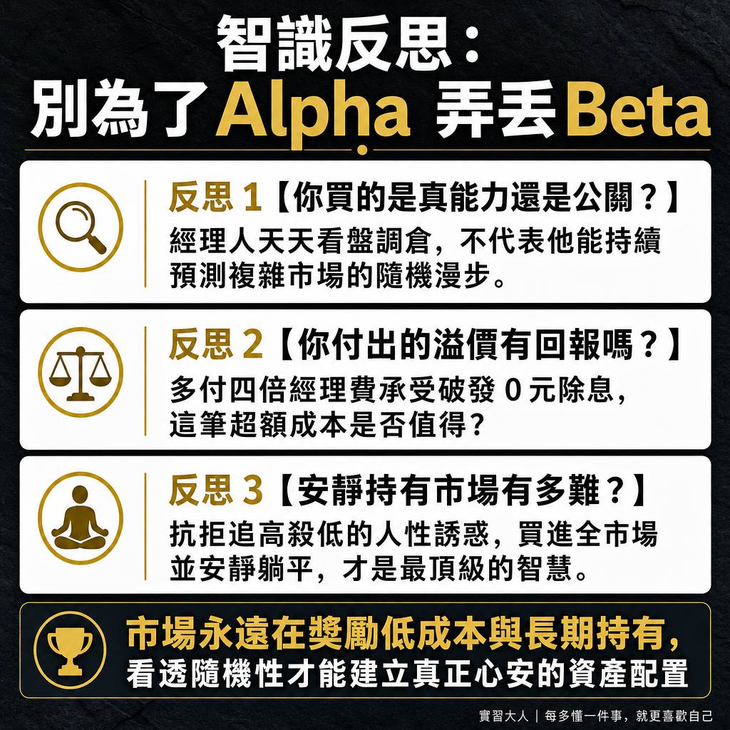 中產投資人破除經理人神話的三道智識反思檢核卡