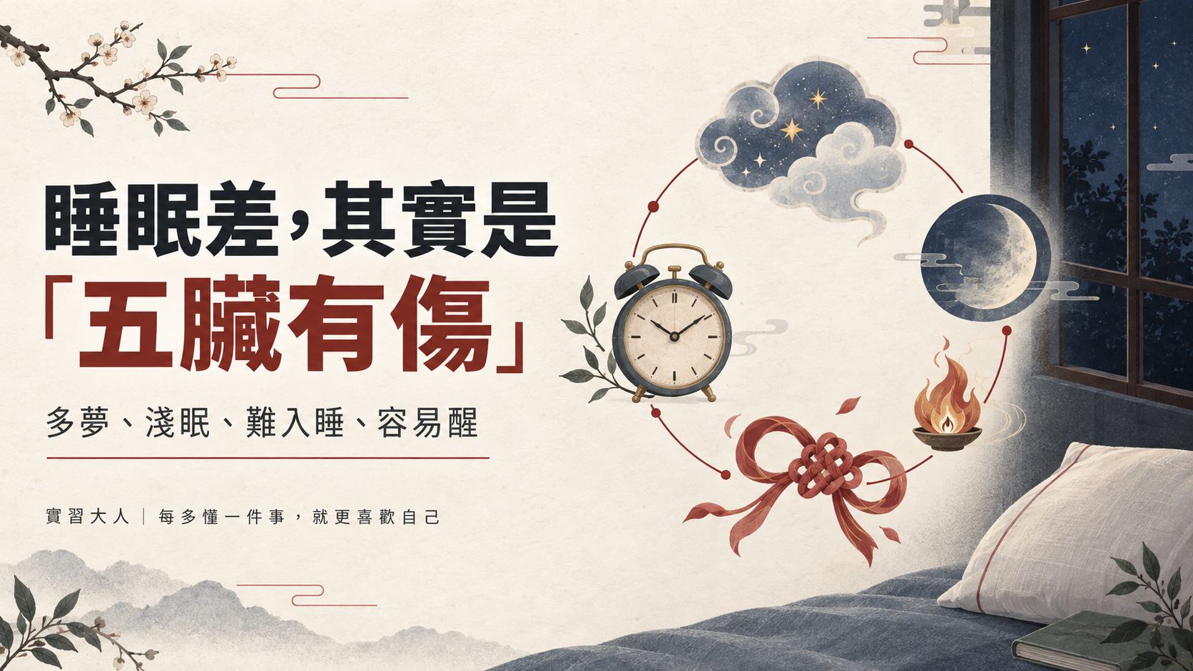 睡眠差，其實是「五臟有傷」