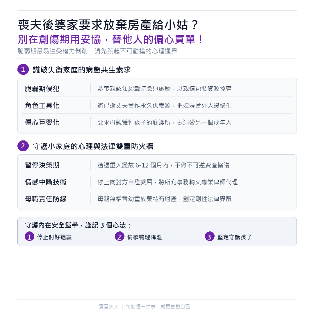 創傷期心理防線：家庭系統共生剝削與邊界建立架構圖